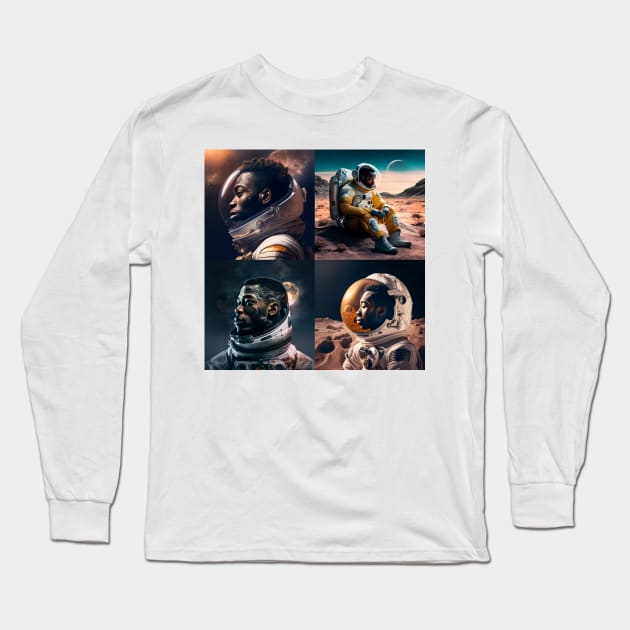 Man On The Moon Long Sleeve T-Shirt by DM